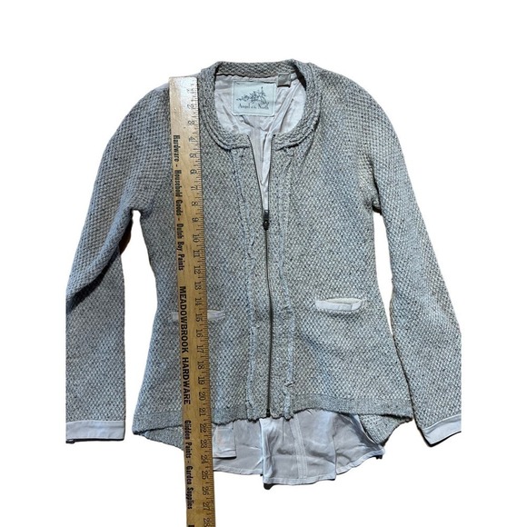 Anthropologie Angel of the North Tweed/Wool Zip Blazer/Jacket. Women's XS - Picture 6 of 7